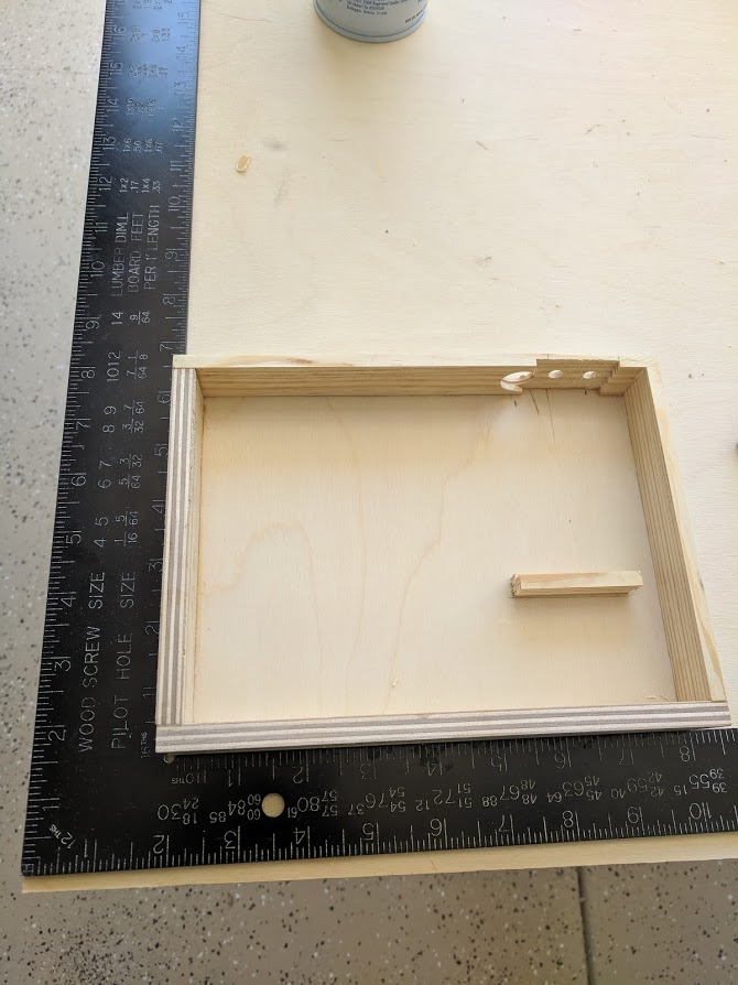 Inside details of the box construction.